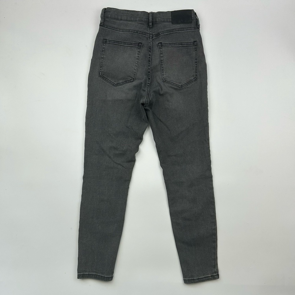 Everlane High Rise Ankle Skinny Gray Charcoal Wash Denim Jeans Sz 28 Stretch - Picture 7 of 10